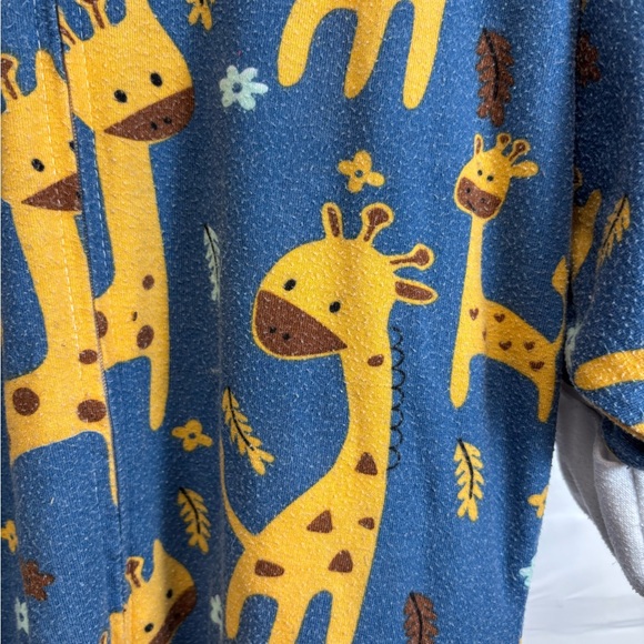 Sleeping Baby Zipadee Zip Blue Giraffe Print Flying Squirrel Size Medium - Picture 2 of 5